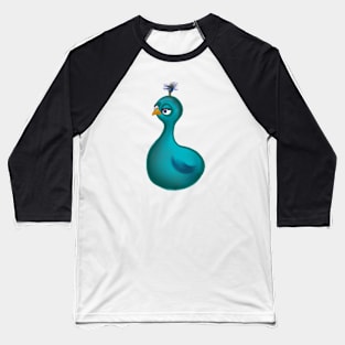 Cute Peacock Drawing Baseball T-Shirt